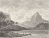 POLYNESIA. Oceanie. Baie de Papeete 1884 old antique vintage print picture