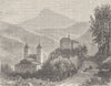 VOSGES. Alsace-Lorraine. Murbach le ballon 1884 old antique print picture