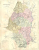 HAUTE-ALSACE. Departement 1884 old antique vintage map plan chart