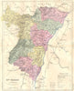 ALSACE. Basse departement 1884 old antique vintage map plan chart