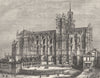 MOSELLE. Alsace-Lorraine. Cathedrale de Metz 1884 old antique print picture