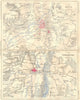 MOSELLE. Area de Metz; Strasbourg 1884 old antique vintage map plan chart