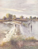 CHERTSEY. The Weir at Chertsey. Surrey 1914 old antique vintage print picture