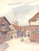 LINGFIELD. View of the town. Surrey 1914 old antique vintage print picture