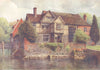 LINGFIELD. Crowhurst Place. Surrey 1914 old antique vintage print picture