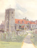 BEDDINGTON. Beddington Church. London 1914 old antique vintage print picture