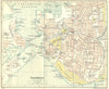 HANTS. Portsmouth Town Plan 1924 old antique vintage map chart