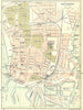HANTS. Southampton Town Plan 1924 old antique vintage map chart