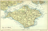 IOW. Isle of Wight 1924 old antique vintage map plan chart