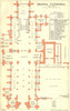 GLOS. Bristol cathedral 1924 old antique vintage map plan chart