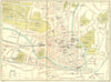 SOMT. Bath Town Plan 1924 old antique vintage map chart