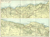 DEVON. North Coast 1924 old antique vintage map plan chart