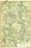 WALES. Wye Valley 1924 old antique vintage map plan chart