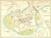 SHROPS. Shrewsbury Town Plan 1924 old antique vintage map chart
