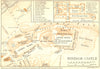 BERKS. Windsor Castle 1924 old antique vintage map plan chart