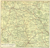 DERBYS. Matlock & Dovedale 1924 old antique vintage map plan chart