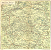 DERBYS. High Peak District 1924 old antique vintage map plan chart