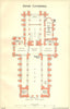 YORKS. Ripon cathedral 1924 old antique vintage map plan chart