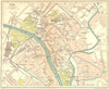YORKS. York Town Plan 1924 old antique vintage map chart