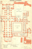 DURHAM. Cathedral 1924 old antique vintage map plan chart