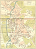 CAMBS. Cambridge Town Plan 1924 old antique vintage map chart