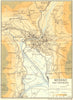 Merano and Environs   1953 old vintage map plan chart