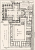 St. Mark's and the Doges' Palace. Floor plan. Venice 1953 old vintage map