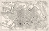 PIACENZA town/city plan. Italy 1953 old vintage map chart