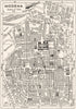 MODENA town/city plan. Italy 1953 old vintage map chart