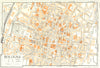 BOLOGNA town/city plan. Italy 1953 old vintage map chart