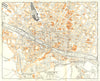 FLORENCE town/city plan. Firenze. Italy 1953 old vintage map chart