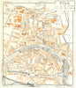 PISA town/city plan. Italy 1953 old vintage map chart