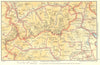 Alpi Pennine Alps. Valais Piedmont Aosta 1953 old vintage map plan chart