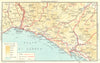 Riviera di Levante. Genova/Genoa-La Spezia 1953 old vintage map plan chart