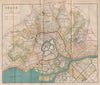 JAPAN. Tokyo 1907 old antique vintage map plan chart