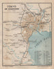 JAPAN. Tokyo & environs 1907 old antique vintage map plan chart