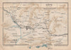 JAPAN. Kofu 1907 old antique vintage map plan chart