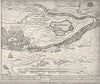 AUGSBURG 1704. Town plan by Schenk. Scarce. Bavaria, Germany 1710 old map