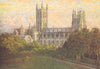 KENT. North side of cathedral, Canterbury 1924 old antique print picture