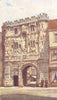 KENT. Christ Church Gate, Canterbury 1924 old antique vintage print picture