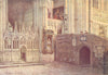 KENT. Martyrdom, Canterbury cathedral 1924 old antique vintage print picture