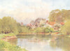 Long Wittenham, Oxfordshire by Sutton Palmer 1920 old antique print picture