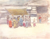 JAPAN. A Rush to Stall 1904 old antique vintage print picture