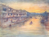 JAPAN. Great Canal, Osaka 1904 old antique vintage print picture