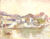 JAPAN. A Tranquil Water-way 1904 old antique vintage print picture