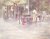 JAPAN. Workers. Wet Weather 1904 old antique vintage print picture