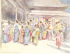 JAPAN. Lookers  1904 old antique vintage print picture