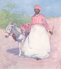 WEST INDIES. Countrywoman going to Market, Barbados 1905 old antique print
