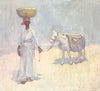 WEST INDIES. On the Road to Market, Jamaica 1905 old antique print picture
