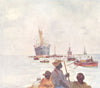 WEST INDIES. Steamers unloading, Barbados 1905 old antique print picture